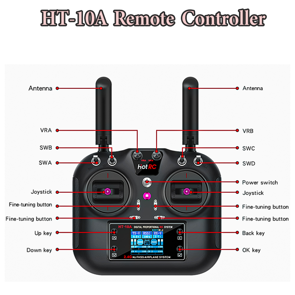 Hotrc Hot RC HT-10A HT10A 2.4G - огляд і ціна Drone Rc Accessories