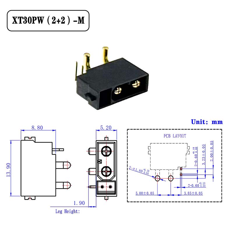 5PCS Amass XT30(2+2)-F XT30PB( - огляд і ціна Drone Rc Signal