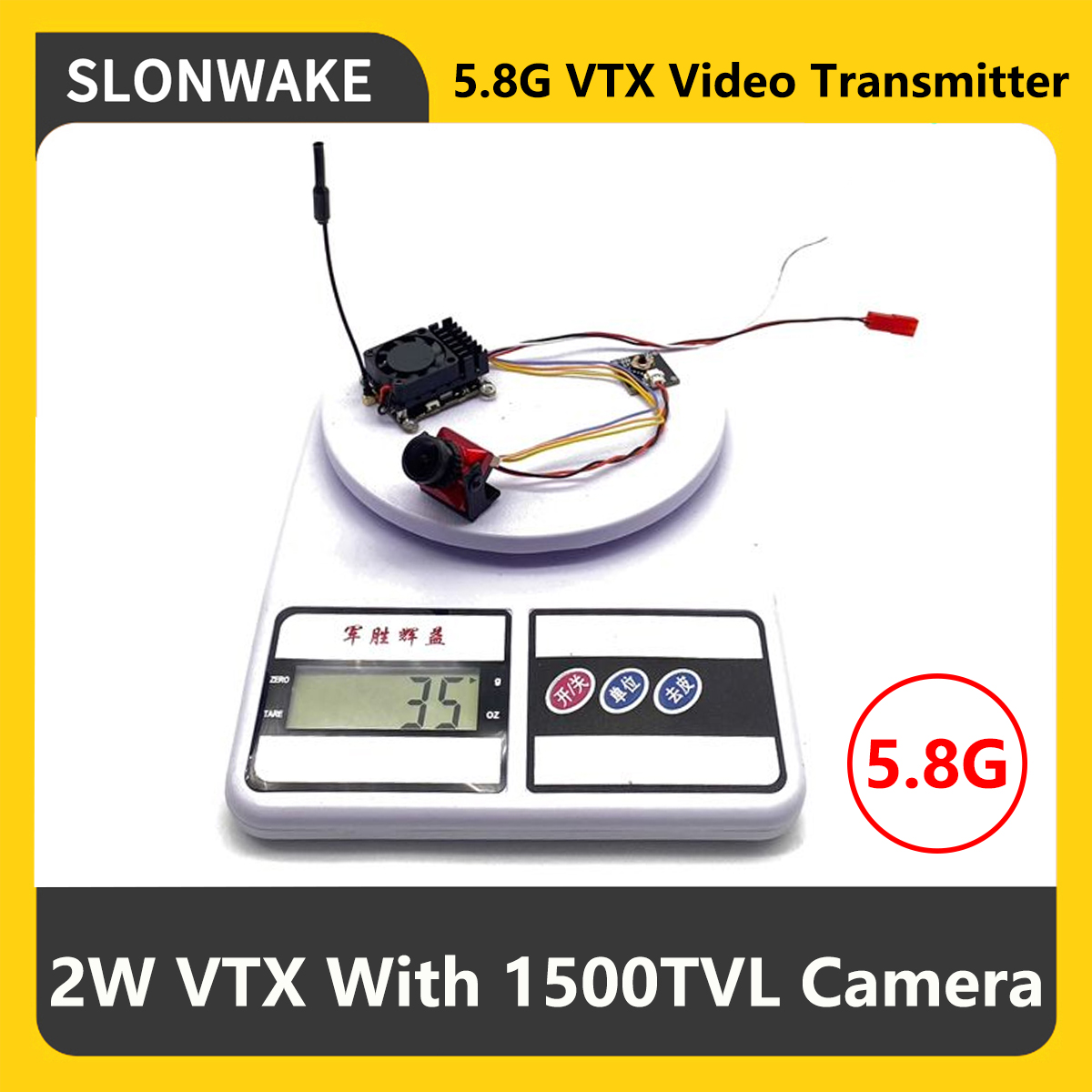SLONWAKE 5.8G 2000mW FPV VTX T - огляд і ціна Drone Rc Camera