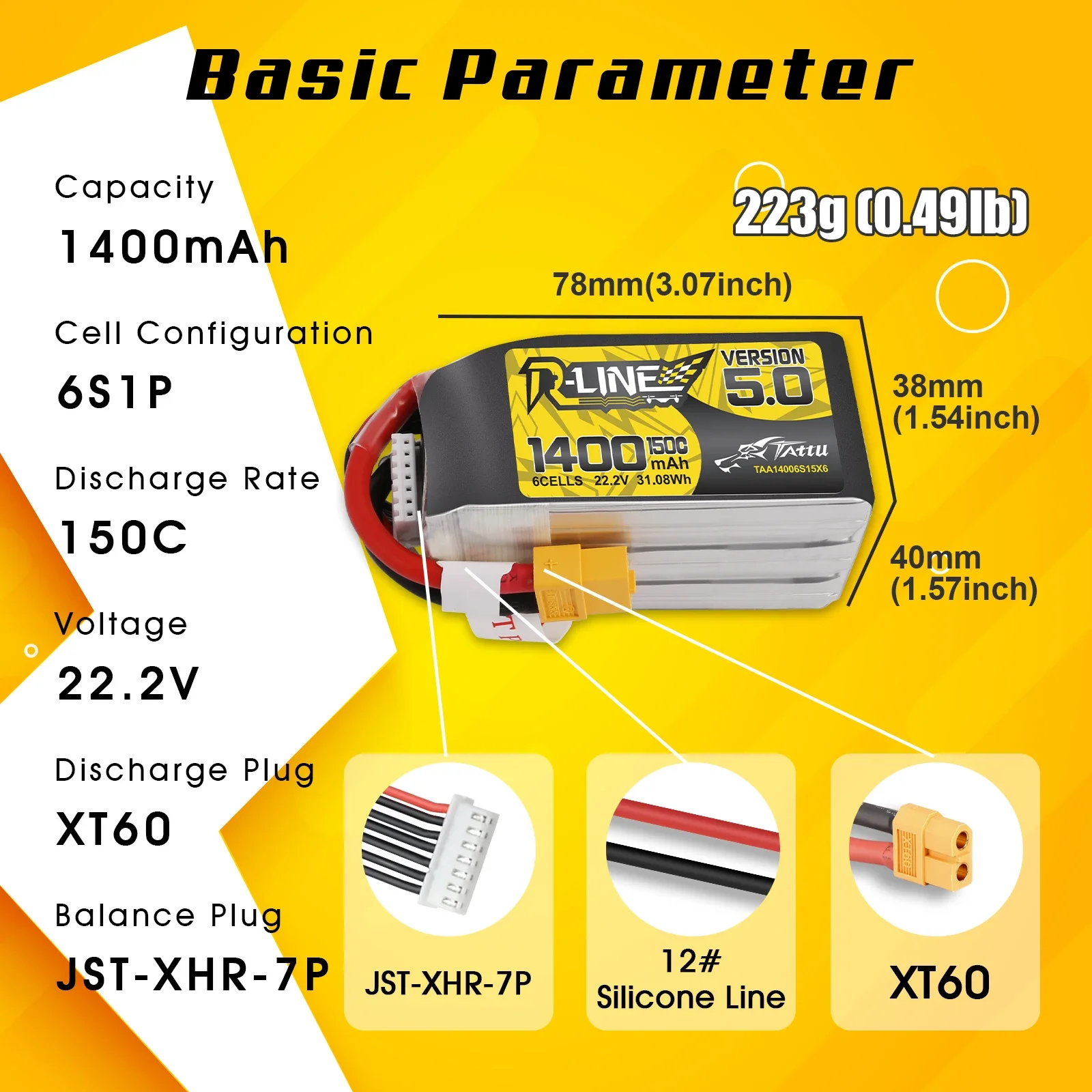 Tattu R-Line 1200mAh 1400mAh 6 - огляд і ціна Drone Frame 5 Inch