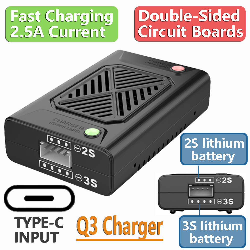 Q3 Compact Balance Charger 2S  - огляд і ціна Drone Mjx Rc