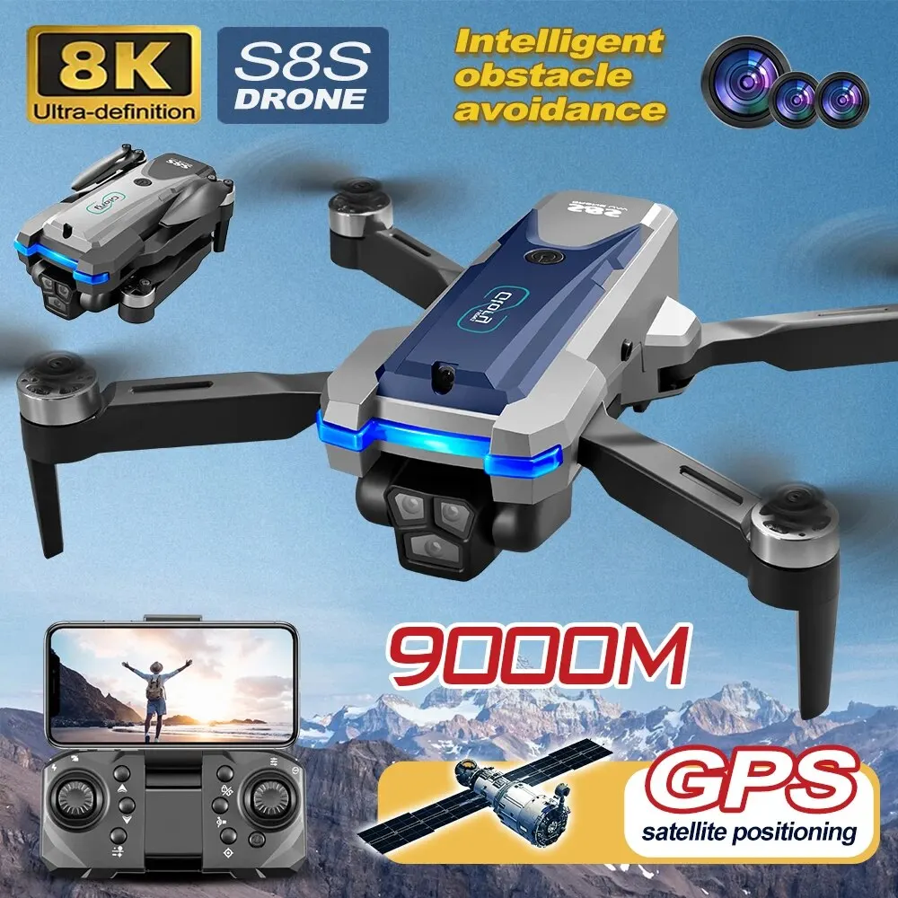 S8S GPS Drone 5G Wifi 8K HD Du - огляд і ціна Drone Rc Cable